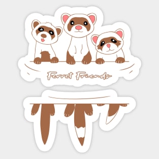 Ferret Friends Sticker